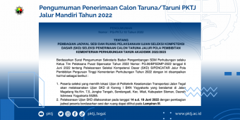 Pengumuman Penerimaan Calon Taruna/I Jalur Mandiri TA 2022
