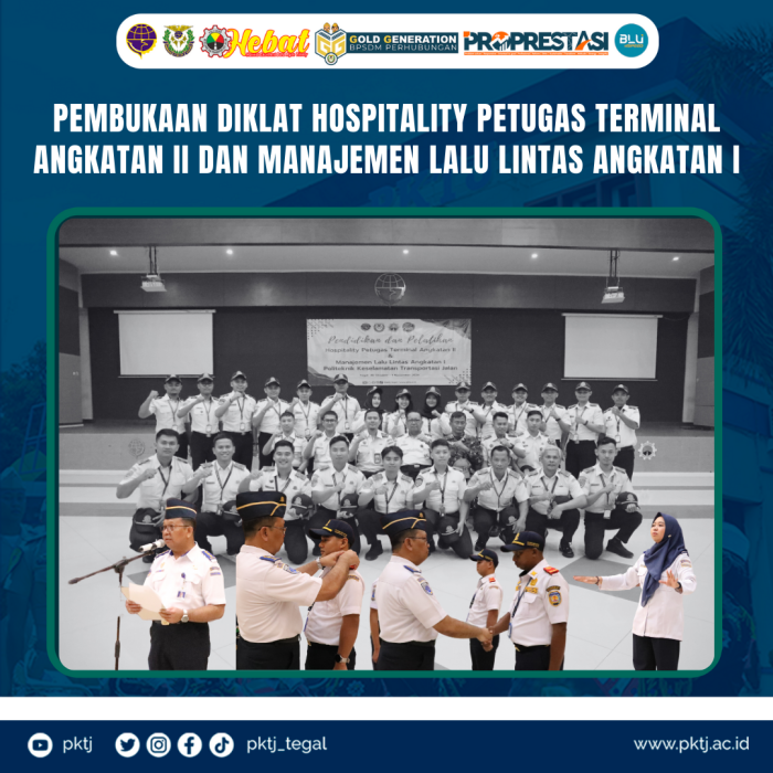 Pembukaan Diklat Hospitality Petugas Terminal Angkatan II dan Manajemen Lalu Lintas Angkatan I Tahun 2024