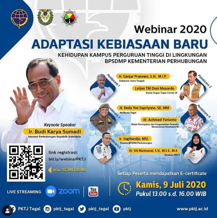 Materi Webinar 2020 PKTJ: Adaptasi Kebiasaan Baru Kehidupan Kampus Perguruan Tinggi Di lingkungan BPSDMP Kementerian Perhubungan
