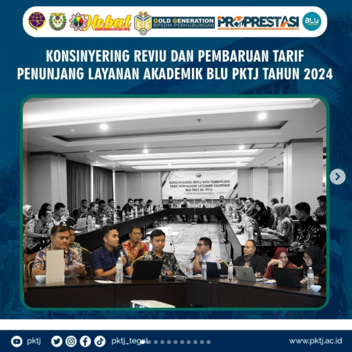 Konsinyering Reviu dan Pembaruan Tarif Penunjang Layanan Akademik BLU PKTJ Tahun 2024